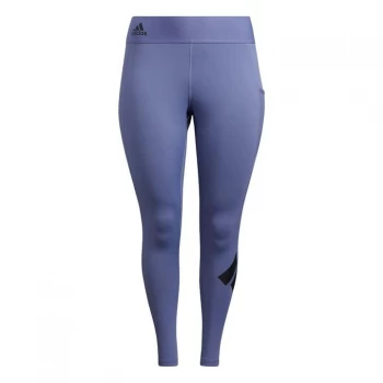 Image of adidas Techfit Long Logo Leggings (Plus Size) Womens - Orbit Violet