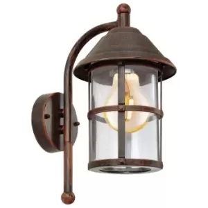 Image of IP23 Outdoor Wall Light Antique Brown Zinc Plated Steel 1 x 60W E27 Bulb