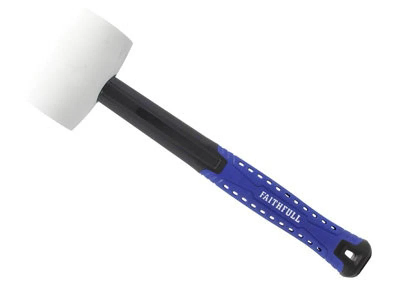 Image of Faithfull White Fibreglass Mallet FAIRMWF16 Weight: 450g