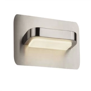 Image of Integrated LED 1 Light Wall Satin Nickel, Frosted, White