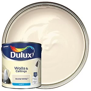 Image of Dulux Orchid White Matt Emulsion Paint 2.5L