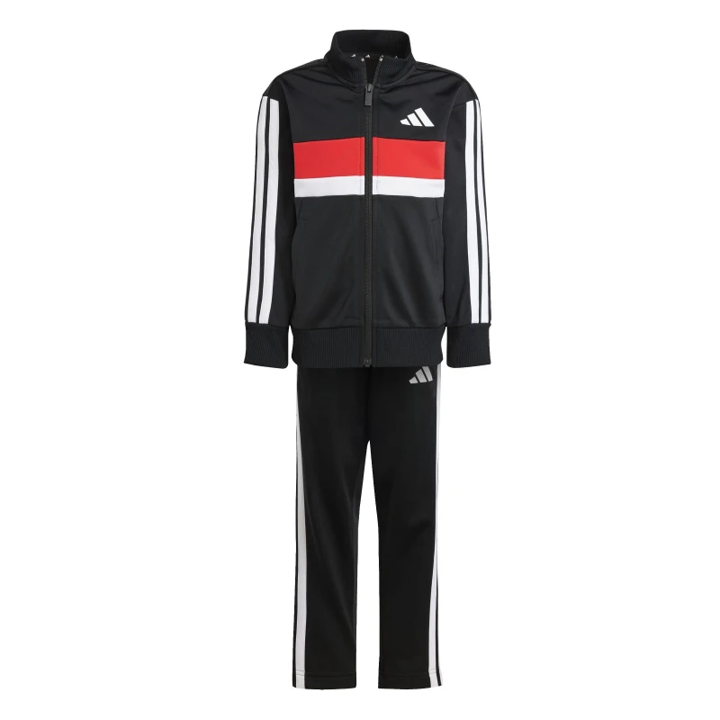 Image of adidas Seasonal Essentials Tiberio 3-Stripes Tracksuit Infants Black/Red male 4-5 Years