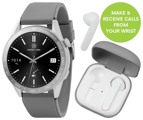 Image of Harry Lime Grey Calling Smartwatch and Earbud Set