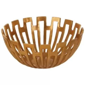 Image of Premier Housewares Delphi Small Bowl - Gold Finish