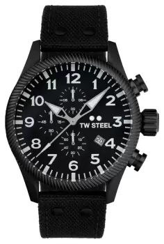 Image of TW Steel VS113 Mens Volante Black Chronograph Dial Watch