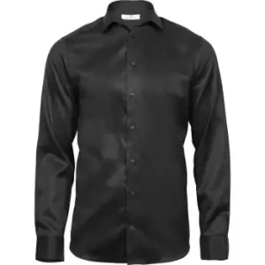 Image of Tee Jays Mens Luxury Slim Fit Long Sleeve Oxford Shirt (M) (Black)