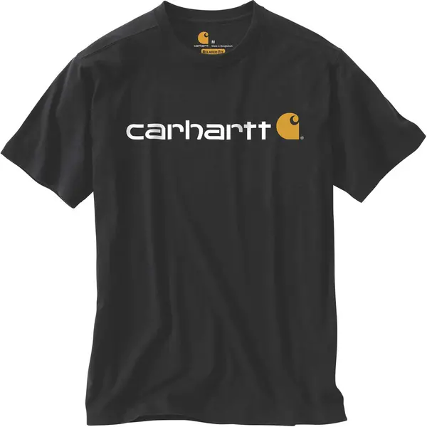 Image of Carhartt EMEA Core Logo Workwear Short Sleeve T-Shirt, black, Size M