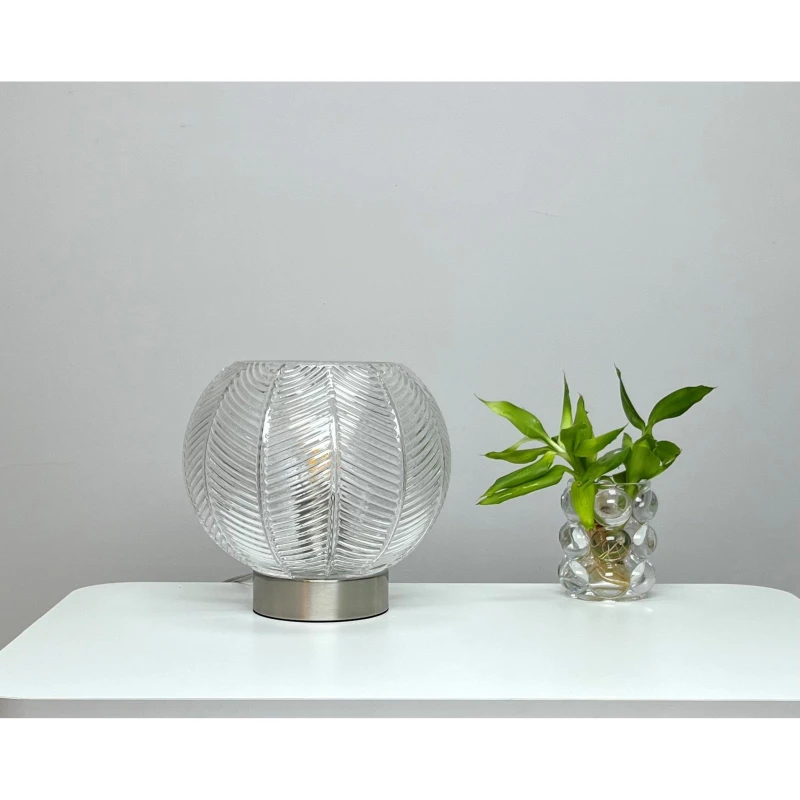 Image of K Living Leaves Clear Glass Table Lamp Clear unisex One Size
