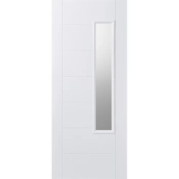 Image of Newbury External Glazed White GRP 1 Lite Door - 838 x 1981mm