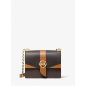 Image of Michael Kors Greenwich Signature Small Xbody Bag - Brown