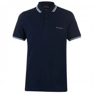 Image of Pierre Cardin Tipped Polo Shirt Mens - Navy