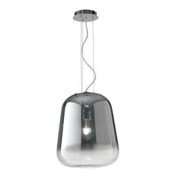 Image of Fan Europe Lighting - Fan Europe Smoke - Glass smoked Dome Pendant, Chrome, E27