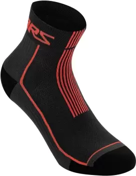 Image of Alpinestars Summer 9 Socks, black-red Size M black-red, Size M