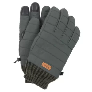 Image of Barbour Mens Banff Quilted Gloves Olive Large