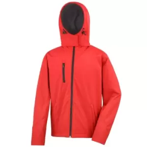Image of Result Core Mens Lite Hooded Softshell Jacket (M) (Red/Black)