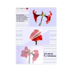 Image of Olympia 1x100 DIN A4 125 micron laminator pouch 100 pc(s)