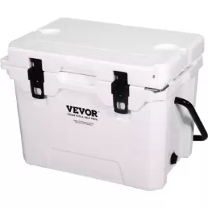 Image of Insulated Portable Cooler, 25 qt, Holds 25 Cans, Ice Retention Hard Cooler with Heavy Duty Handle, Ice Chest Lunch Box for Camping, Beach, Picnic,