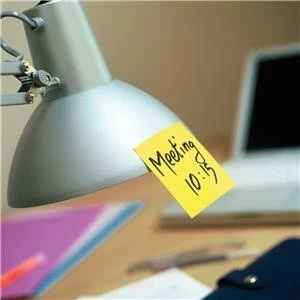 Image of Original Post it Super Sticky 654 S 76 x 76mm Note Pads Ultra Yellow 12 x 90 Sheets