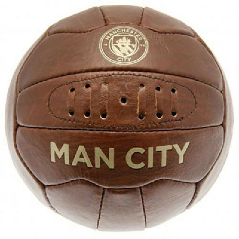 Image of Manchester City Fc Retro Heritage Football Brown (5)