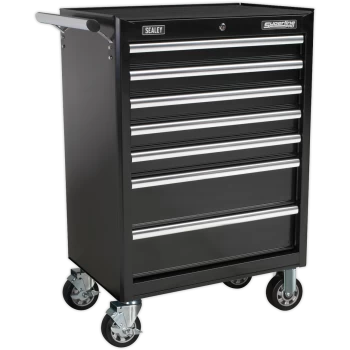 Image of Sealey Superline Pro 7 Drawer Heavy Duty Roller Cabinet Black