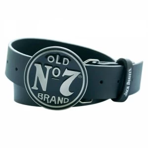 Image of JACK DANIEL'S Leather Belt with Classic Old No. 7 Circular Black Belt Buckle, Extra Large