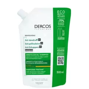 Image of Vichy Dercos Anti-Dandruff DS Shampoo Eco Refill for Dry Hair 500ml