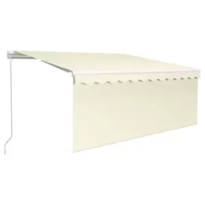 Image of Vidaxl Manual Retractable Awning With Blind 3.5X2.5M Cream