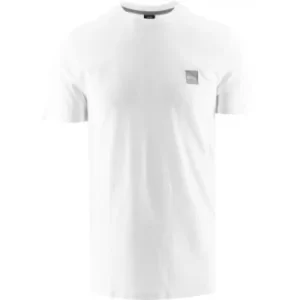 Image of BOSS White Crew Neck Organic Cotton Tales 1 T-Shirt