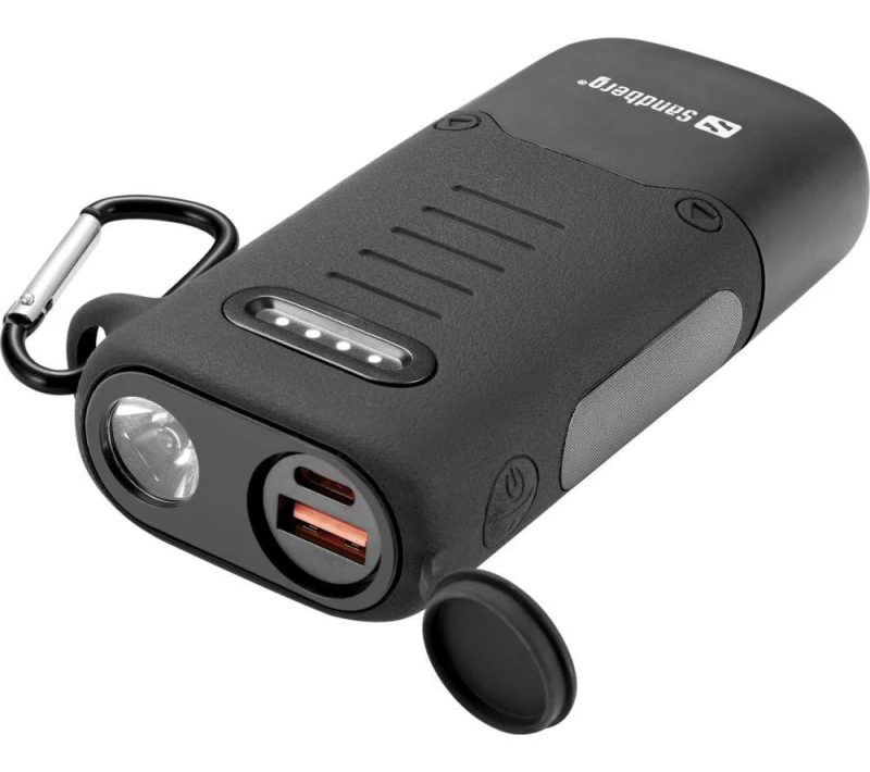 Image of SANDBERG 10000 mAh Portable Survivor Power Bank - Black 5705730421112
