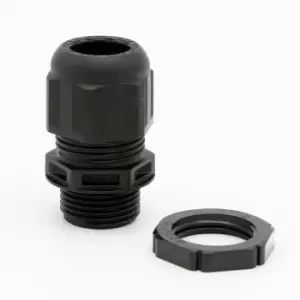 Image of Wiska SPRINT GLP20 Cable Gland with locknut IP68 Black - 10100612