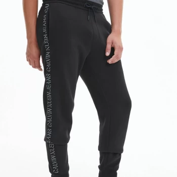 Image of Calvin Klein Jeans Mens Shadow Logo Tape Joggers - CK Black - S