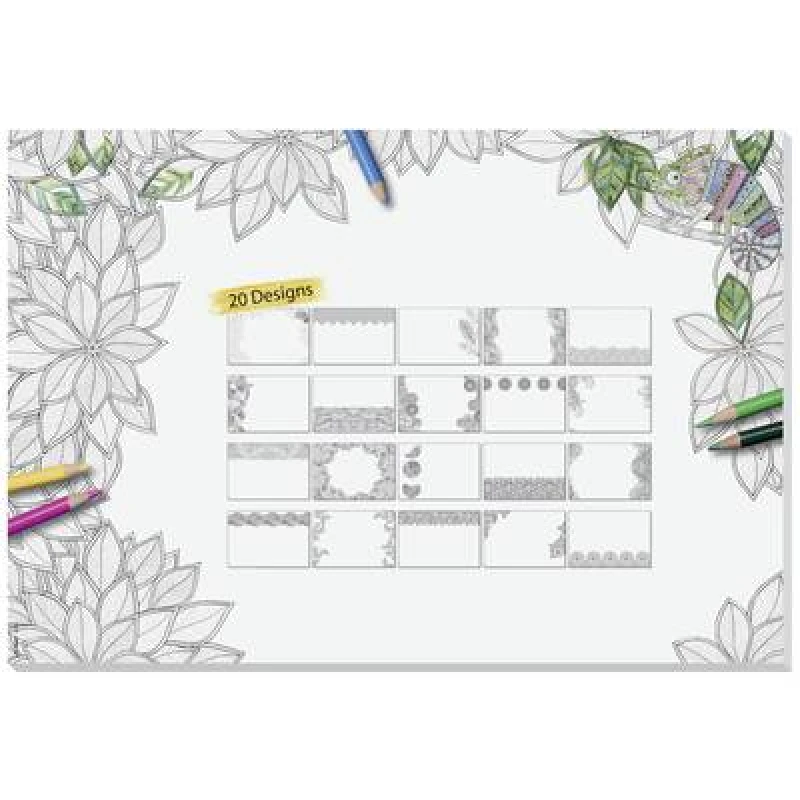 Image of Sigel Sigel Adult Coloring HO580 Desk pad Blank Black/white (W x H) 595mm x 410 mm HO580