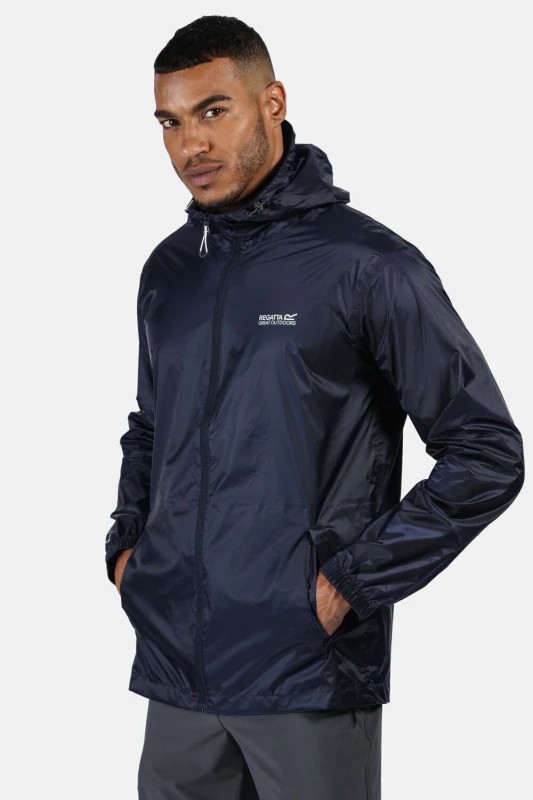 Image of Regatta Regatta Men 'Pack-It III' Waterproof Packaway Jacket in Navy Size: 4X-Large Navy 4XL Male 5051522794835