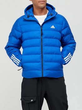 Image of adidas Itavic Quilt Hood Jacket - Blue Size S, Men