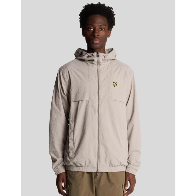 Image of Lyle and Scott Lightweight Ripstop Jacket Grey male XS