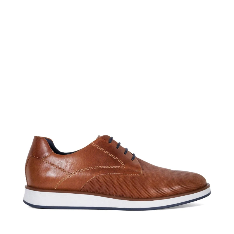 Image of Dune London Dune London Men 'Beko' Leather Derbies in Tan Size: 6 Tan 6 Male 5050808347703