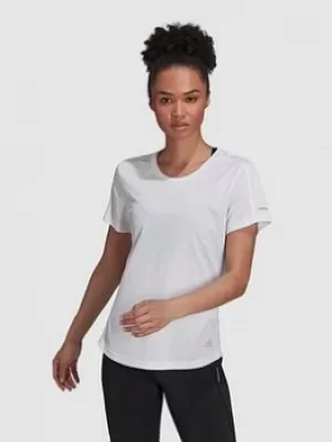 Image of adidas Run It Tee, White Size M Women