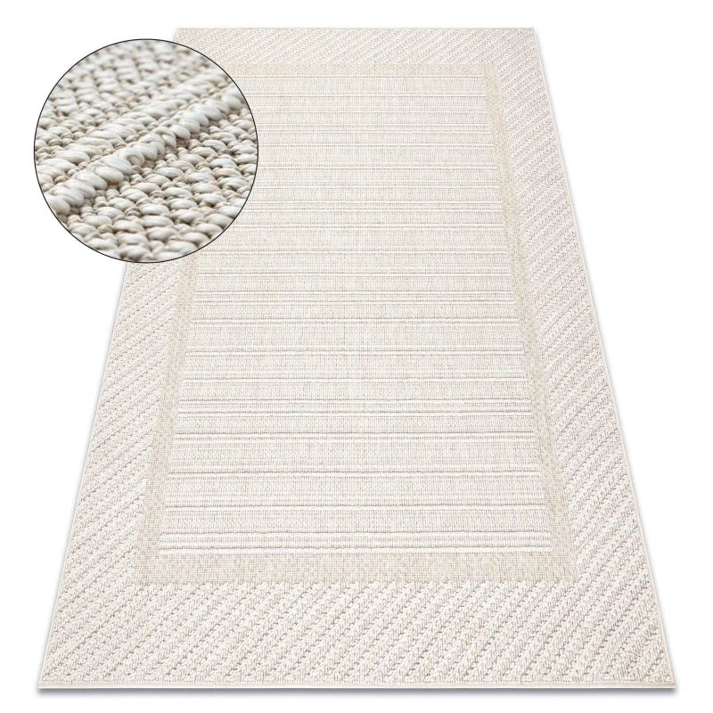 Image of RugsX Carpet Jersey 19261 Beige - Frame, Structural, Loop Boho 120X170 Cm