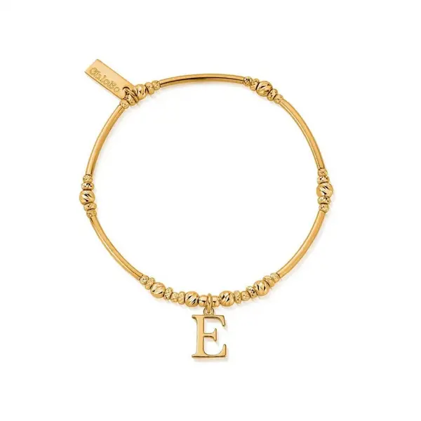 Image of ChloBo Gold Iconic Initial Bracelet - Letter E