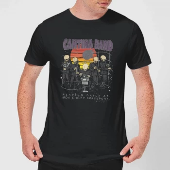 Image of Star Wars Cantina Band At Spaceport Mens T-Shirt - Black - 5XL