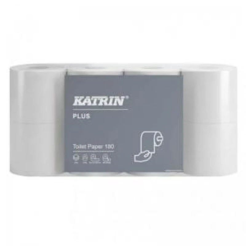 Image of Katrin Plus Toilet Paper Roll 3-Ply 180 Sheets (56 Pack) 87709