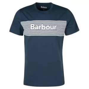 Image of Barbour Mens Coundon Graphic Tee Navy Medium