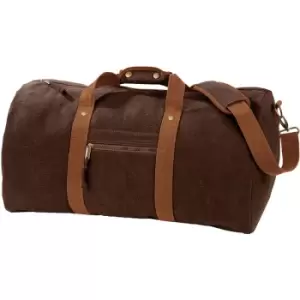 Image of Vintage Canvas Holdall Duffle Bag - 45 Litres (Pack of 2) (One Size) (Vintage Brown) - Quadra