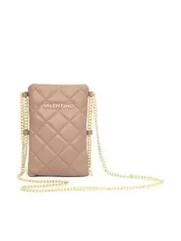 Image of Valentino Bags Ocarina Phone Crossbody Bag - Taupe, Women