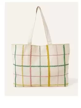 Image of Accessorize Check Stitch Shopper