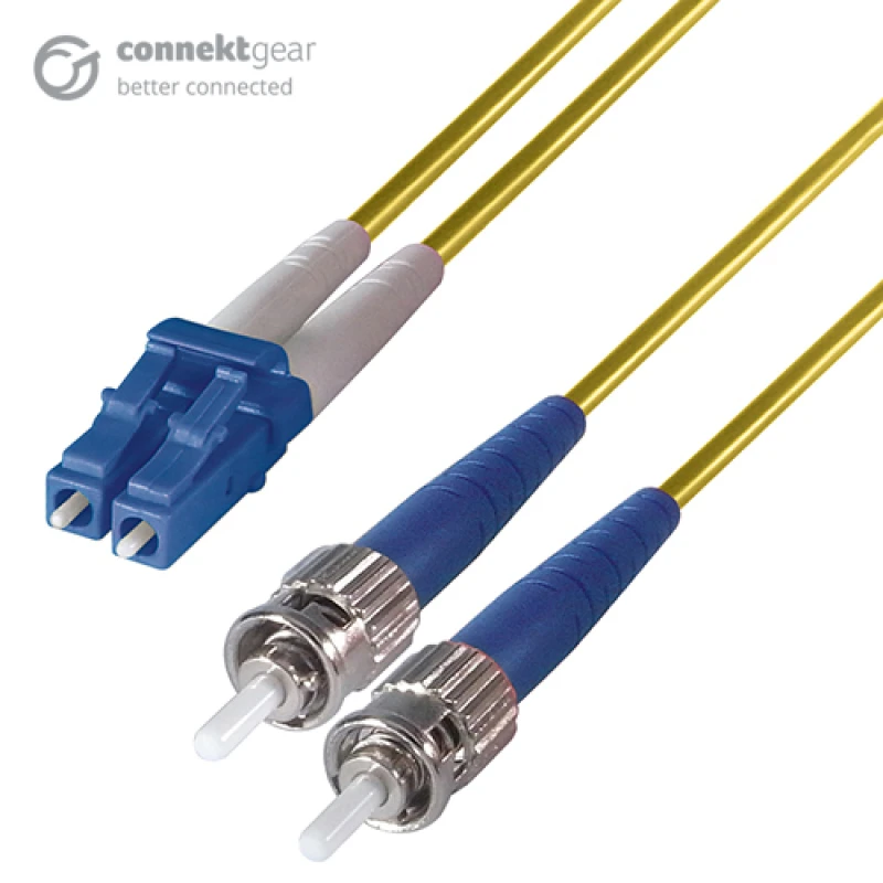Image of connektgear 3m Duplex Fibre Optic Single-Mode Cable OS2 9/125 Micron L