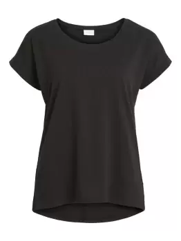 Image of VILA O-neck Basic T-Shirt Women Black