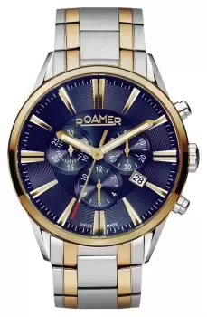 Image of Roamer 508837 47 45 50 Superior Chrono Blue Dial Two- Watch