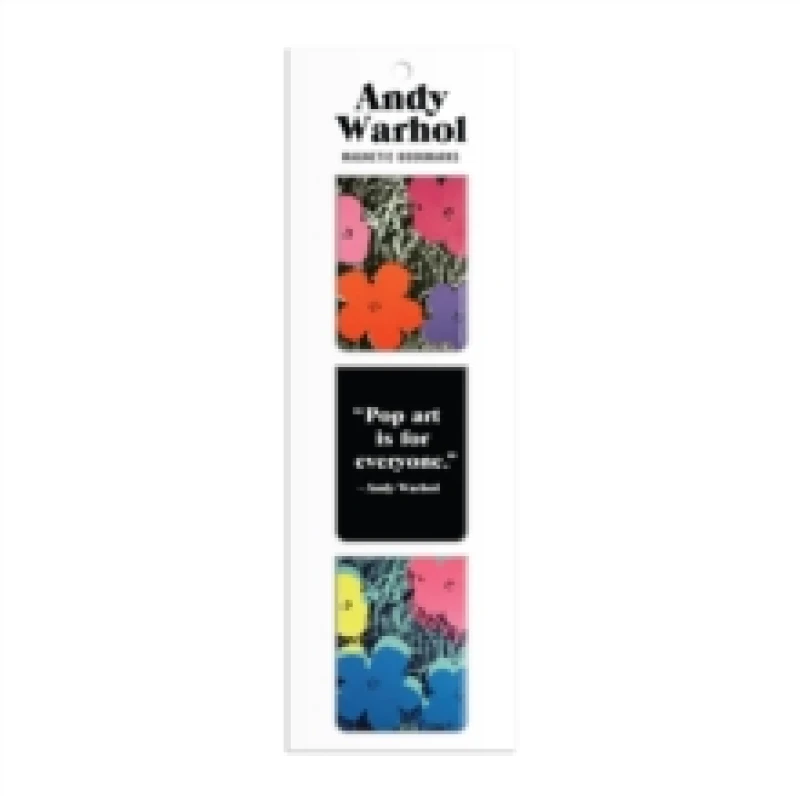 Image of Andy Warhol Flowers Magnetic Bookmarks. Bookmark. By Galison, Andy Warhol Books
