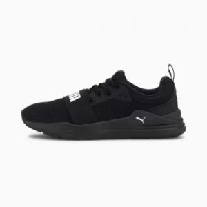 Image of PUMA Wired Run Youth Trainers, Black/White, size 3.5, Shoes